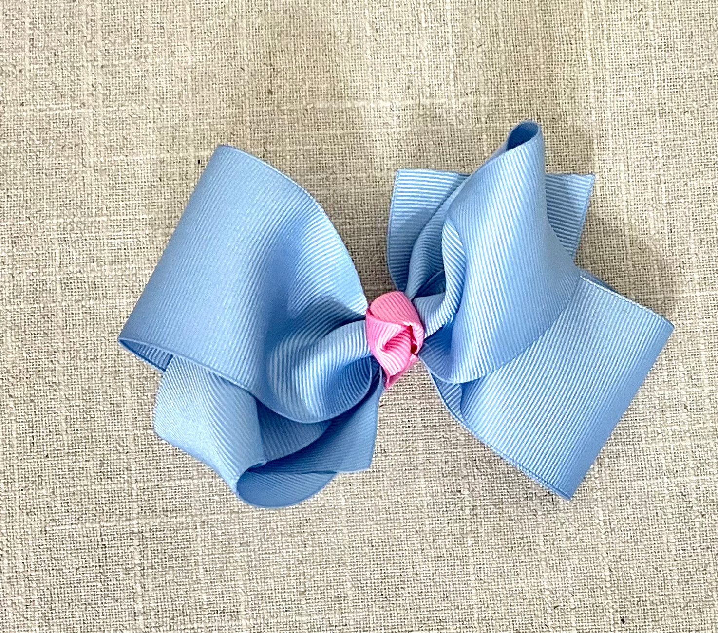 Blue & Pink Hair Bow